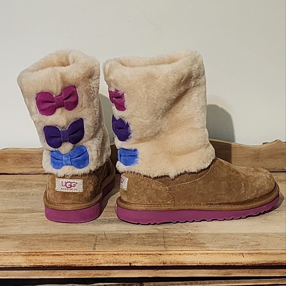 Ugg malena 4 bow pink chestnut ugg boots